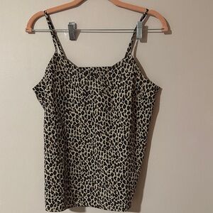 Crown & Ivy Leopard Print Camisole in Black and Tan New With‎ Tags NWT